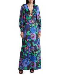 AFRM - Floral Print Long Maxi Dress - Lyst
