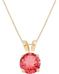 CANDELA JEWELRY - 10k Yellow Gold Created Gemstone Pendant Necklace - Lyst