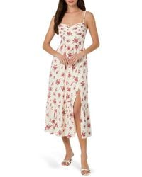 Astr - Floral Pleated Bust Fit & Flare Sundress - Lyst