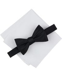Original Penguin - Textured Satin Bow Tie & Pocket Square Set - Lyst