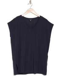 Eileen Fisher - V-neck ® Lyocell T-shirt - Lyst