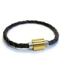 Liza Schwartz Brown Braided Leather Magnetic Bracelet At Nordstrom Rack