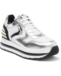 Voile Blanche Maran Studs Sneakers In Canvas And Leather Nero/bianco  Leather in Black | Lyst