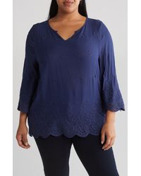 Forgotten Grace - Eyelet Embroidered Top - Lyst
