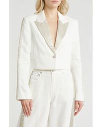 Twp - My Former Better Half Sequin Crop Blazer - Lyst
