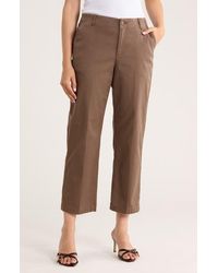 NYDJ - Marilyn Ankle Straight Leg Twill Pants - Lyst