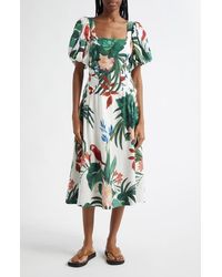 FARM Rio - Midnight Mccaw Fiesta Floral Linen Blend Mini Dress - Lyst
