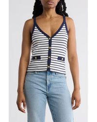 Vigoss - Stripe Button Front Tank - Lyst