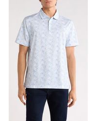 Bugatchi - Print Cotton Knit Polo - Lyst