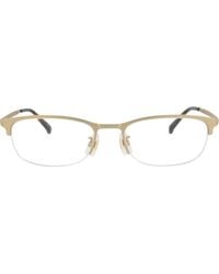 dunhill - 52Mm Half Rim Rectangular Optical Glasses - Lyst