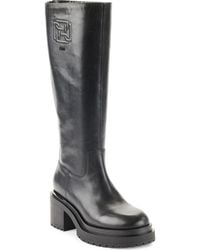 DKNY - Paloma Logo Knee High Platform Boot - Lyst