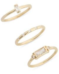 Nordstrom Rack - Set Of 3 Cubic Zirconia Stackable Rings - Lyst