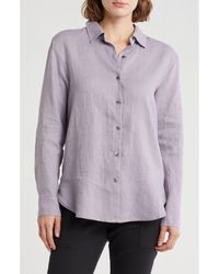 James Perse - Linen Button-Up Shirt - Lyst