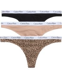 Calvin Klein - Logo Assorted Thongs - Lyst