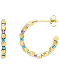 Estella Bartlett - Miyuki Coco Beaded Hoop Earrings - Lyst