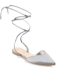 Journee Collection - Lace-Up Pointed-Toe Flat - Lyst