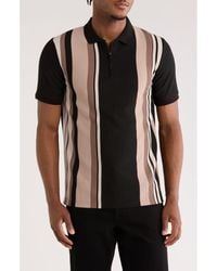 Cactus Man - Vertical Stripe Knit Zip Polo - Lyst
