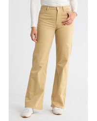 7 For All Mankind - Alexa High Waist Straight Leg Sateen Pants - Lyst