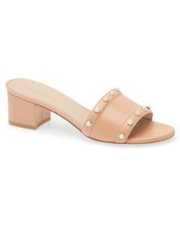 Stuart Weitzman - Faux Pearl Slide Sandal - Lyst