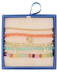 Leith - Assorted 5-Pack Beaded Stretch Bracelets - Lyst
