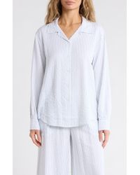 Splendid - Stripe Seersucker Button-Up Shirt - Lyst