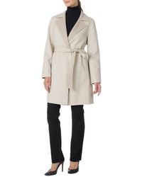 Sofiacashmere - Double Face Wool & Cashmere Wrap Coat - Lyst