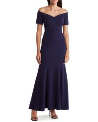 Marina - Off The Shoulder Trumpet Gown - Lyst