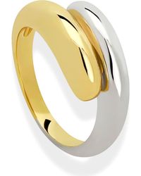 MOD AND JO - Grayson Mixed Metal Wrap Ring - Lyst