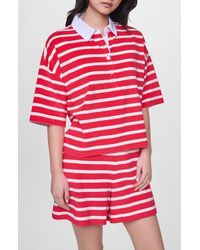 DKNY - Stripe Terry Polo - Lyst