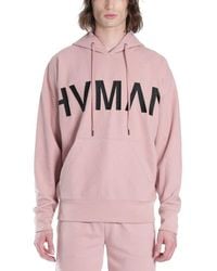 HVMAN - Waffle Knit Logo Hoodie Sweatshirt - Lyst