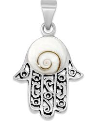 Samuel B. - Sterling Shiva Eye Shell Hamsa Hand Pendant - Lyst