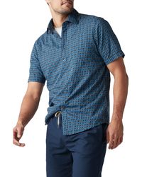 Rodd & Gunn - Gulliver Geo Print Short Sleeve Button-up Shirt At Nordstrom - Lyst