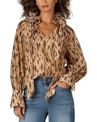 Wit & Wisdom - Wired Ruffle Animal Print Top - Lyst