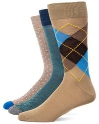 Lorenzo Uomo - Assorted 3-Pack Crew Socks - Lyst