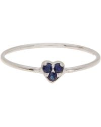 Bony Levy 18k White Gold Petite Sapphire Ring At Nordstrom Rack - Multicolor