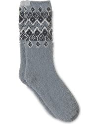 Barefoot Dreams - Cozychic Fair Isle Socks - Lyst