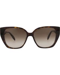 McQueen - 58Mm Oversize Cat Eye Sunglasses - Lyst