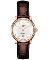 Tissot - Premium Carson Automatic Leather Strap Watch, 30Mm - Lyst