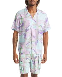 Native Youth - Print Short Sleeve Button-up Camp Shirt - Lyst