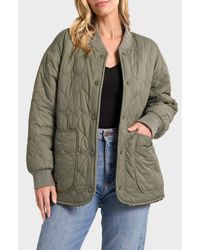 Matty M - Heart Quilted Bomber Jacket - Lyst