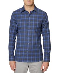 Hickey Freeman Mercer Regular Fit Plaid Button-up Shirt - Blue