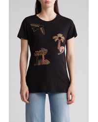Valentino - Tropical Embellishments T-shirt - Lyst