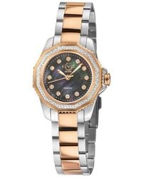 Gv2 - Cortina Mother-Of-Pearl Diamond Two-Tone Bracelet Watch, 30Mm - Lyst
