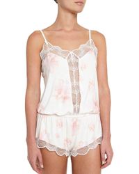 Eberjey Aquarela The Drama Blouson Romper - White
