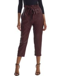 Commando - Paperbag Waist Faux Leather Crop Pants - Lyst