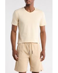 T.R. Premium - Solid V-Neck T-Shirt - Lyst