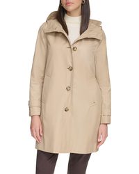 Calvin Klein - Water Resistant A-line Trench Coat - Lyst