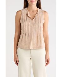 Max Studio - Crinkle Pintuck Top - Lyst