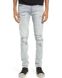 Cult Of Individuality - Punk Ripped Super Skinny Jeans - Lyst