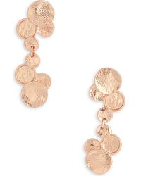 Karine Sultan - Circle Drop Earrings - Lyst